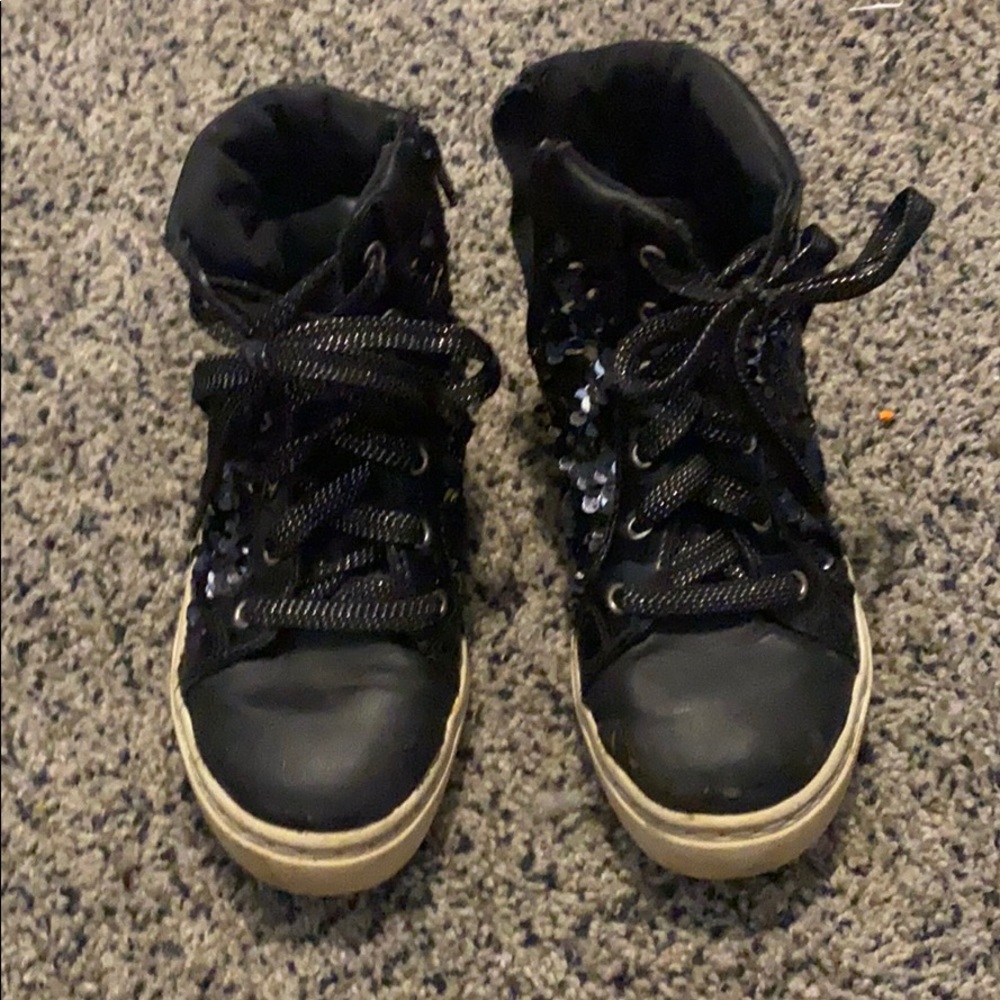 Flip sequin black sneakers